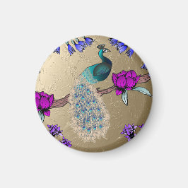 Peacock i Guld Magnet