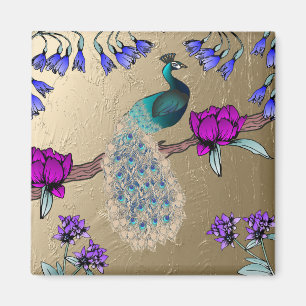 Peacock i Guld Magnet