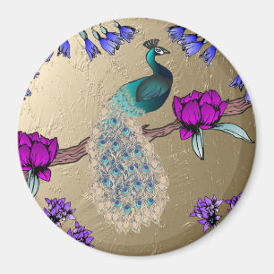 Peacock i Guld Magnet