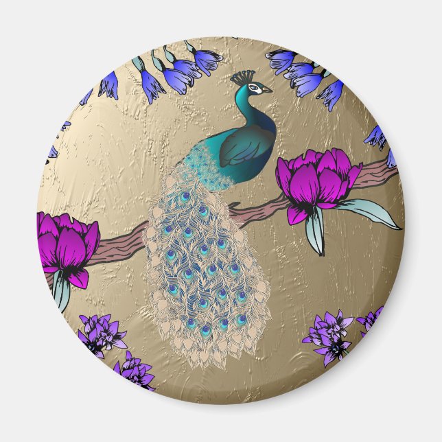 Peacock i Guld Magnet (Framsidan)