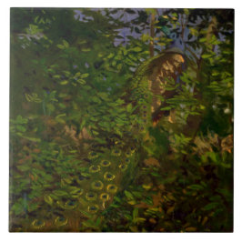 Peacock i Skogen (av Abbott Henderson Thayer) Kakelplatta