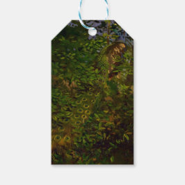 Peacock i Skogen (av Abbott Henderson Thayer) Presentetikett