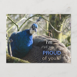 Peacock i Träd PROUD av er! vykort