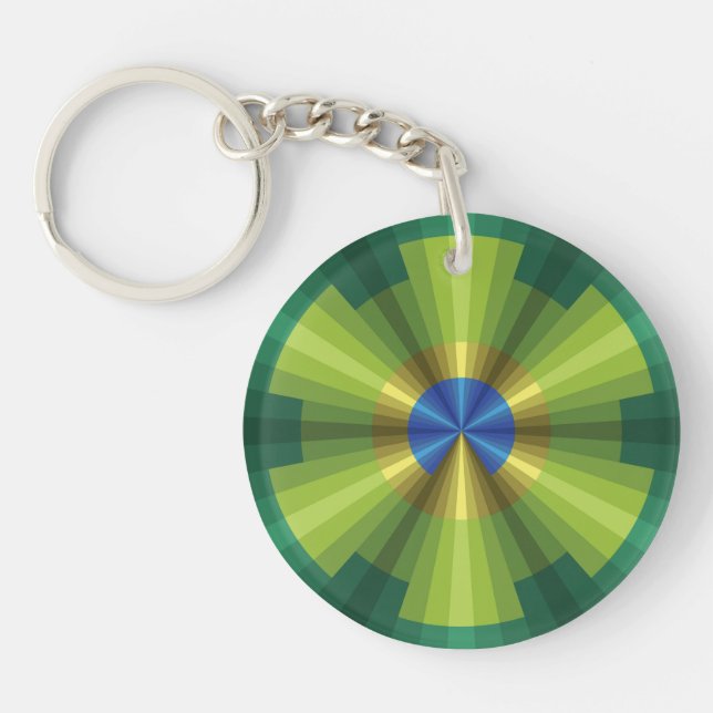 Peacock Illusion Acrylic Keychain (Framsidan)