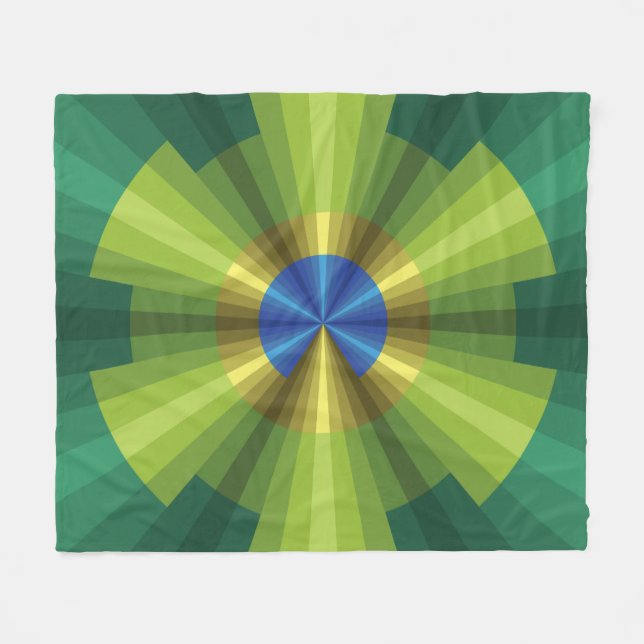 Peacock Illusion Fleece Blanket (Framsidan (Horisontell))