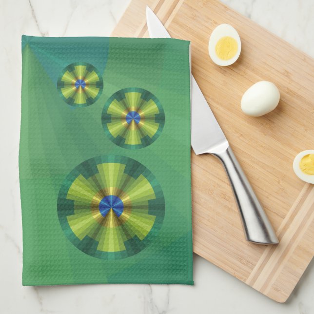 Peacock Illusion Hand Towel Kökshandduk (Vikt i Fjärdedel)
