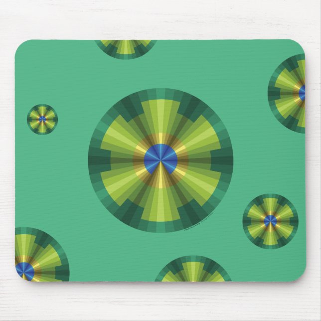 Peacock Illusion Mousepad Musmatta (Framsidan)