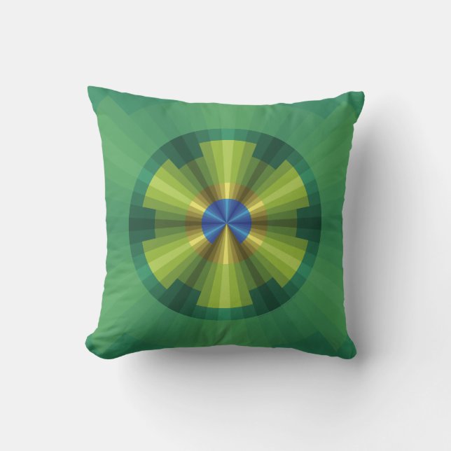 Peacock Illusion Pillow Kudde (Framsida)