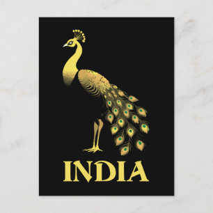 Peacock India National Bird Vykort