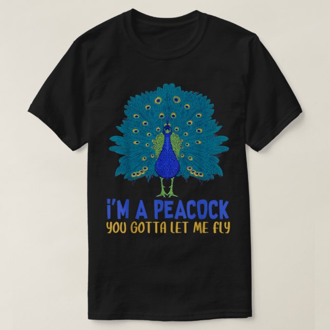 Peacock Inspirational Jag är en Peacock som du mås T Shirt (Design framsida)