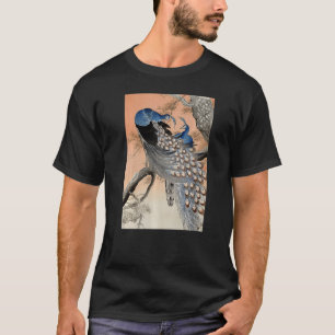 Peacock Japanska Ukiyo e Koson Vintage Bird Illust T Shirt