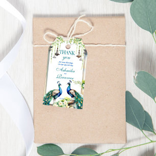 Peacock jasmine indisk bröllop-mall för förmånlig  presentetikett