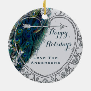 Peacock julafton Ornament Family Couple