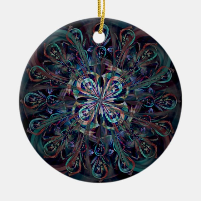 Peacock Julgransprydnad Keramik (Framsidan)