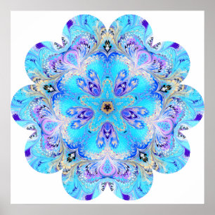 Peacock Kaleidoscope Poster