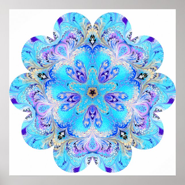 Peacock Kaleidoscope Poster (Framsidan)