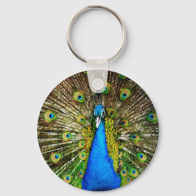 Peacock Keychain Nyckelring (Framsida)