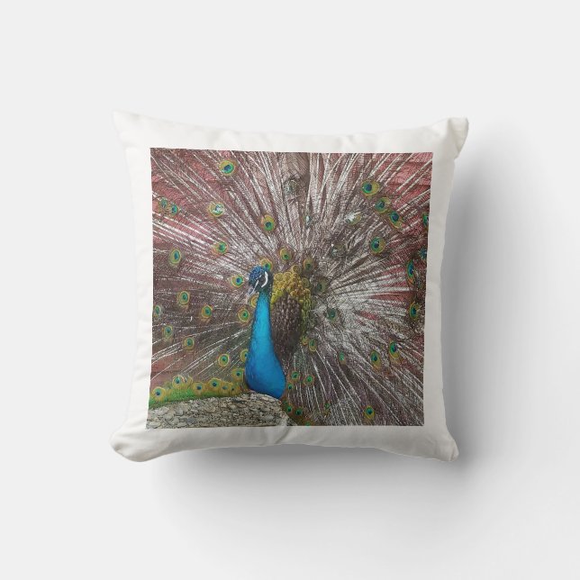 Peacock Kudde (Framsida)
