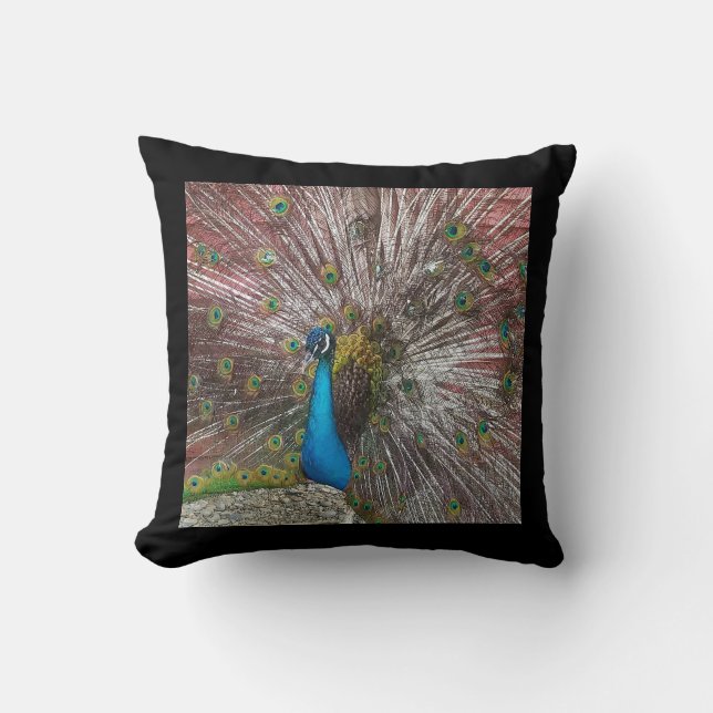 Peacock Kudde (Framsida)