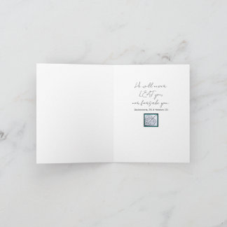 Peacock Leaf/Leaf-He Will Never Leaf You-Turquoise Kort