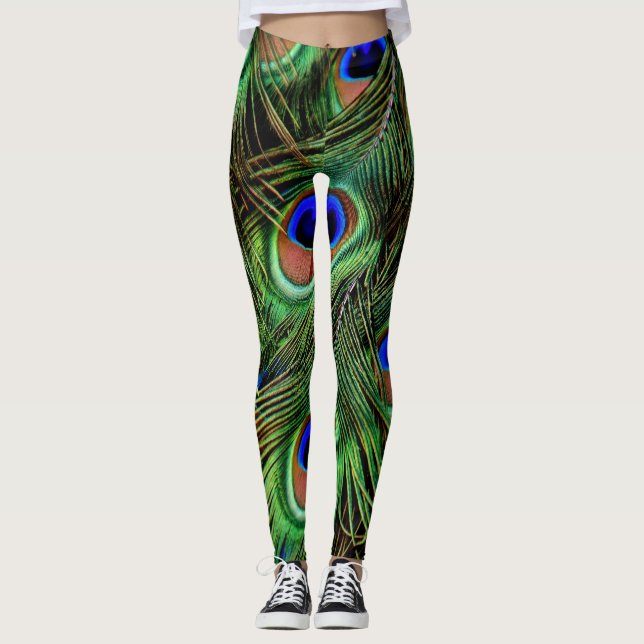Peacock Löv Leggings (Framsida)