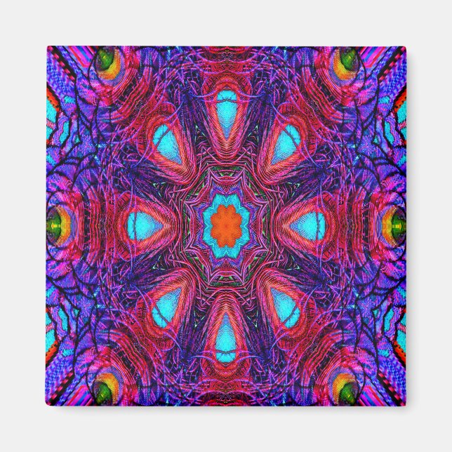 Peacock Mandala... Magnet (Framsidan)