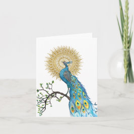Peacock Mandala-mappat anteckningskort