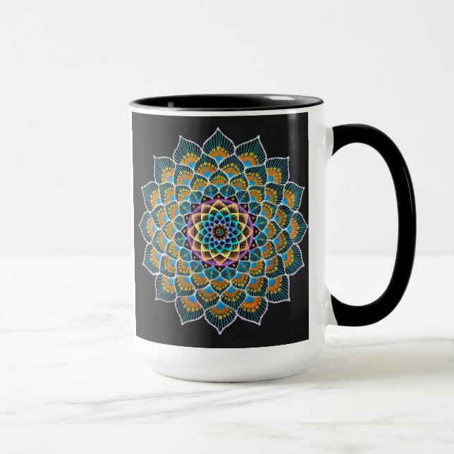 Peacock Mandala Mug Mugg (Höger)