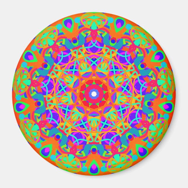 Peacock Mandala Stil Magnet (Framsidan)