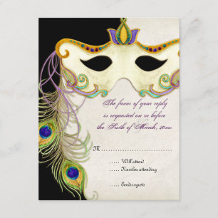 Peacock Masqueramasken Boll - OSA Responcard Kort