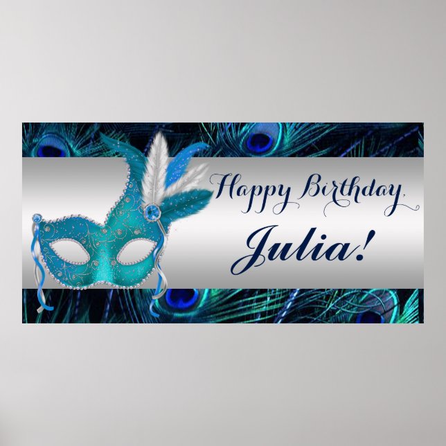 Peacock MasqueraParty Poster (Framsidan)