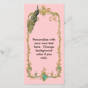 Peacock med Guld Ram "Save the Date Card" (Spara d Spara Datumet