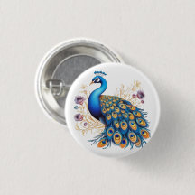 Peacock med Lila blommor