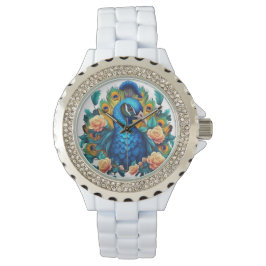 Peacock med persikor Ro Armbandsur