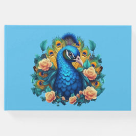 Peacock med persikor Ro Gästböcker