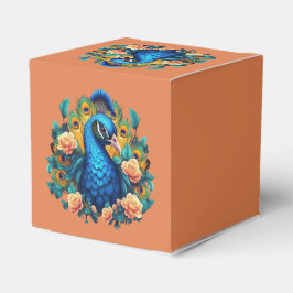 Peacock med persikor Ro Presentaskar