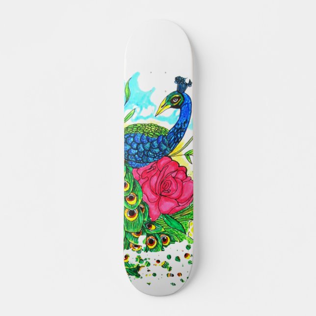 Peacock Mini Skateboard Bräda 18,5 Cm (Framsida)