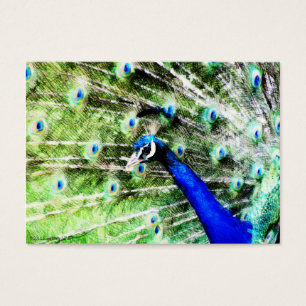 Peacock Mini-utskrift Visitkort
