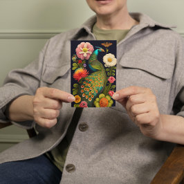 Peacock | Modern Haeckel-Anpassningsbar Kort