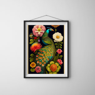 Peacock Modern Haeckel-Poster Poster
