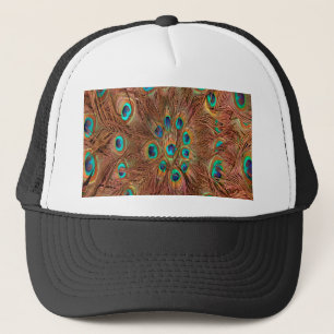 Peacock mönster Background Keps