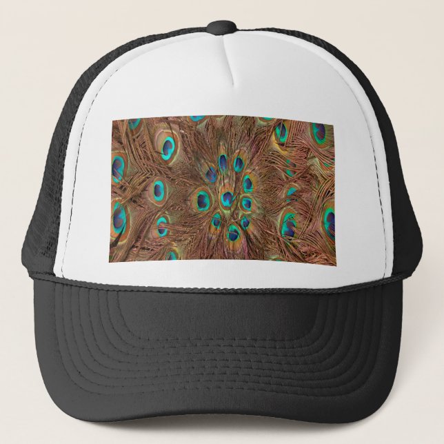 Peacock mönster Background Keps (Framsida)