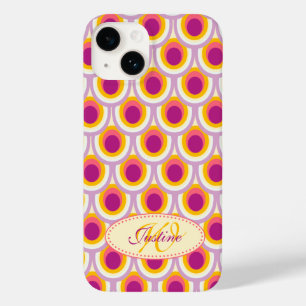 Peacock mönster gult rosa namn