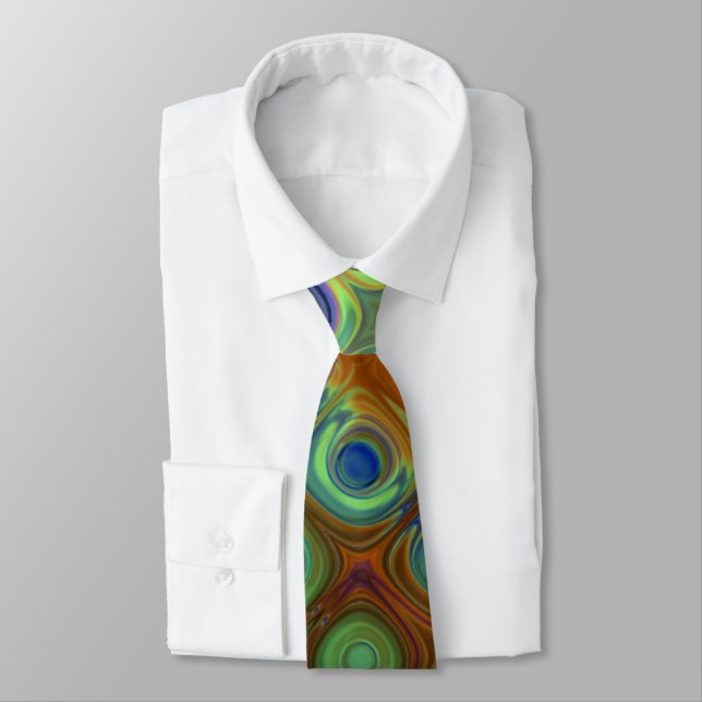 Peacock Mönster Tie Slips (Bunden)