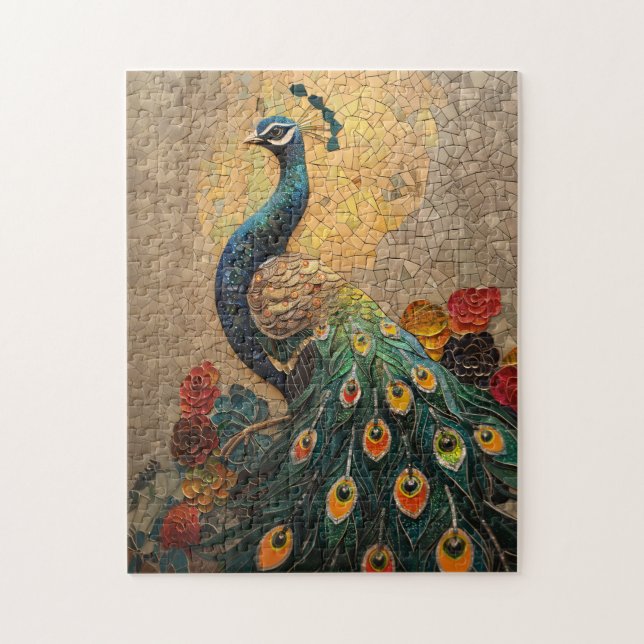 Peacock Mosaic Pussel (Vertikal)