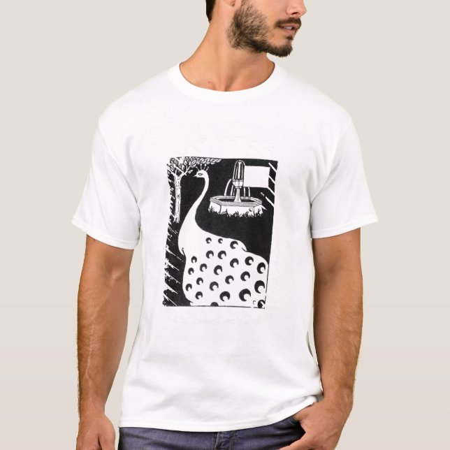 Peacock motif, från Le Morte d'Arthur (litho) Tee Shirt (Framsida)