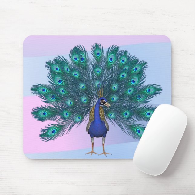 Peacock Mouse Pad! Muspets Musmatta (Med mus)