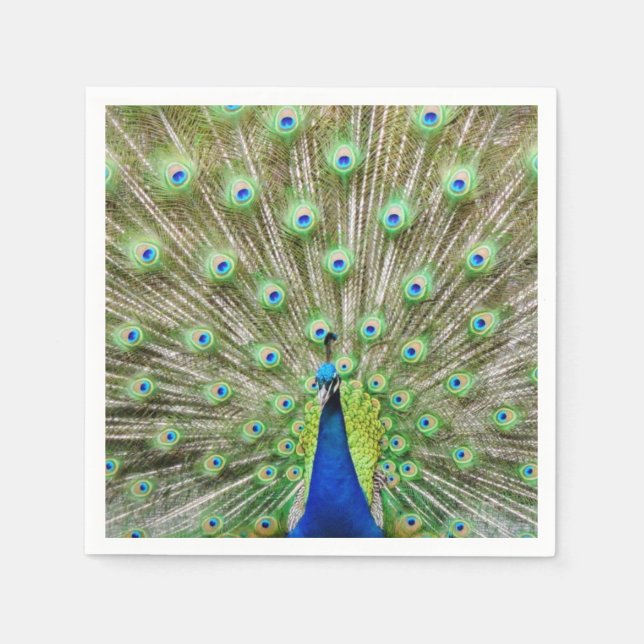 Peacock napkins pappersservett (Framsidan)