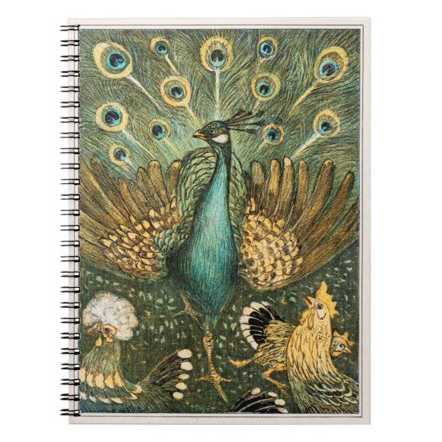 Peacock notebook anteckningsbok (Framsidan)