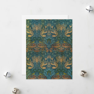 Peacock och Dragon, 1878 av William Morris Julkort